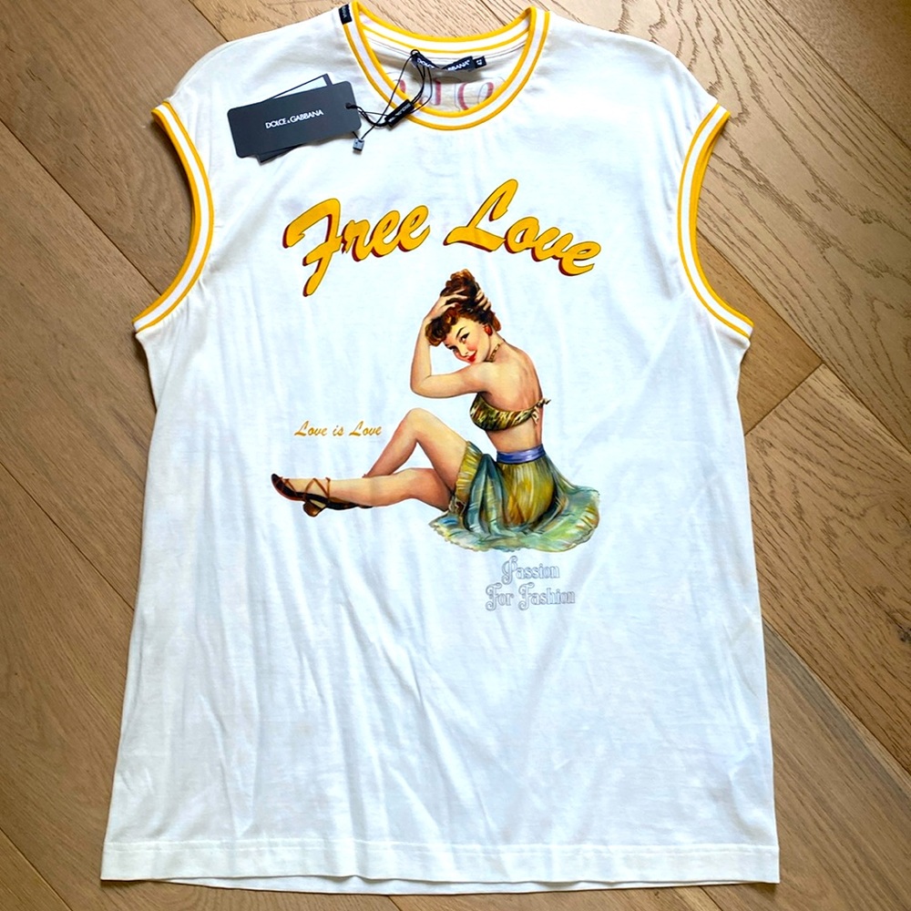 NWT-Dolce & Gabbana “Free Love” ultra mini dress